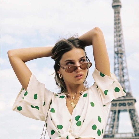 Faithfull The Brand Boulevards Top - Lolita Dot Size Small S - Picture 8 of 9